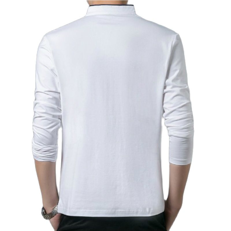 "NOVA King" 2022 Long Sleeve Stand Basic Solid Top Quality Cotton Button Shirt