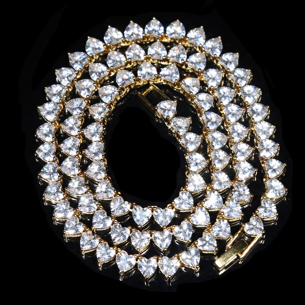 "Heart of Diamonds" Heart Shaped Iced Out Bling Fashion Jewelry