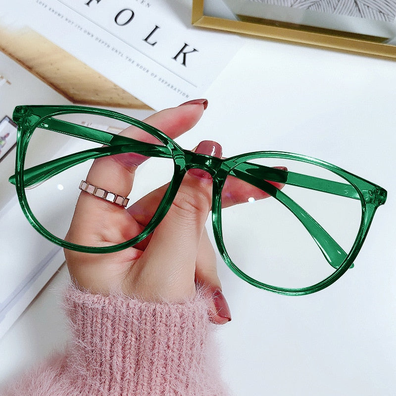"The Crystal Eyewear" Transparent Anti Blue Light Round Eyewear