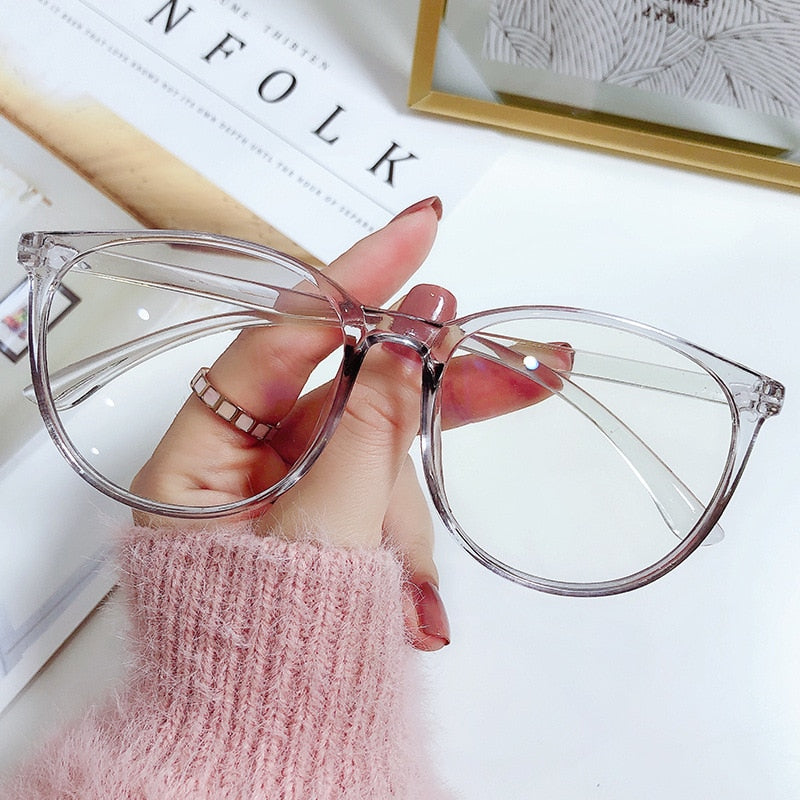 "The Crystal Eyewear" Transparent Anti Blue Light Round Eyewear