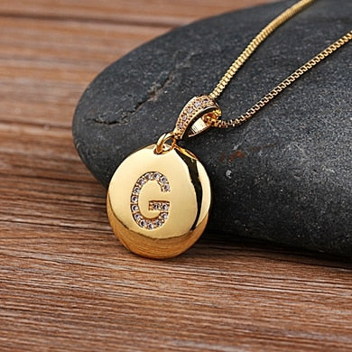 "Gold Special Initial Necklace" Quality Initial Letter A-Z Charm Pendant Necklace Jewelry