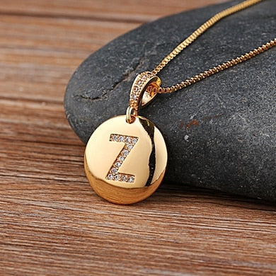 "Gold Special Initial Necklace" Quality Initial Letter A-Z Charm Pendant Necklace Jewelry