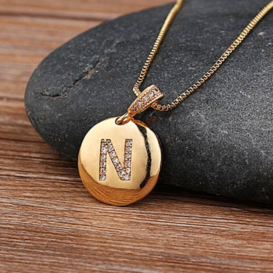 "Gold Special Initial Necklace" Quality Initial Letter A-Z Charm Pendant Necklace Jewelry