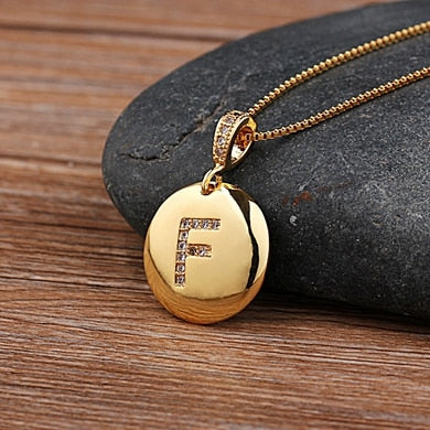 "Gold Special Initial Necklace" Quality Initial Letter A-Z Charm Pendant Necklace Jewelry