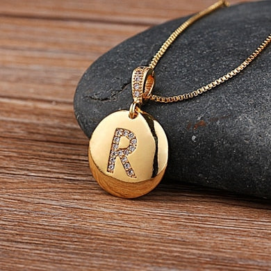 "Gold Special Initial Necklace" Quality Initial Letter A-Z Charm Pendant Necklace Jewelry