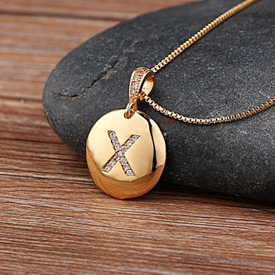 "Gold Special Initial Necklace" Quality Initial Letter A-Z Charm Pendant Necklace Jewelry