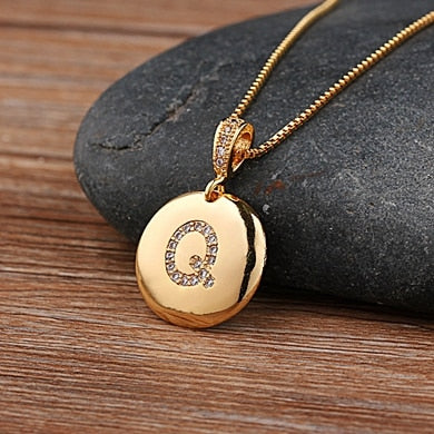 "Gold Special Initial Necklace" Quality Initial Letter A-Z Charm Pendant Necklace Jewelry
