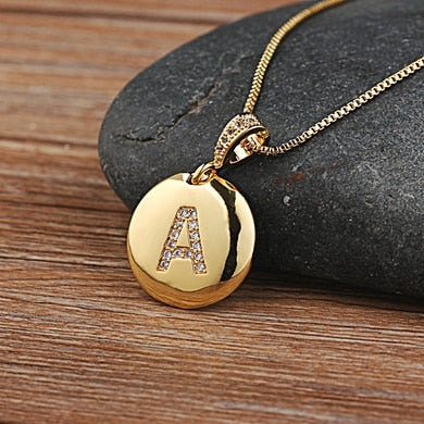"Gold Special Initial Necklace" Quality Initial Letter A-Z Charm Pendant Necklace Jewelry