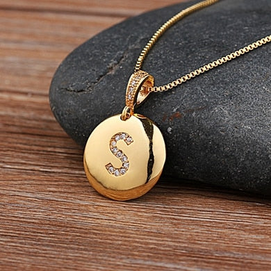 "Gold Special Initial Necklace" Quality Initial Letter A-Z Charm Pendant Necklace Jewelry