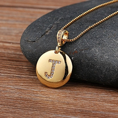 "Gold Special Initial Necklace" Quality Initial Letter A-Z Charm Pendant Necklace Jewelry