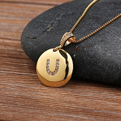 "Gold Special Initial Necklace" Quality Initial Letter A-Z Charm Pendant Necklace Jewelry