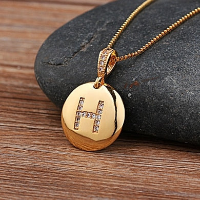 "Gold Special Initial Necklace" Quality Initial Letter A-Z Charm Pendant Necklace Jewelry