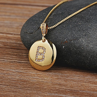 "Gold Special Initial Necklace" Quality Initial Letter A-Z Charm Pendant Necklace Jewelry