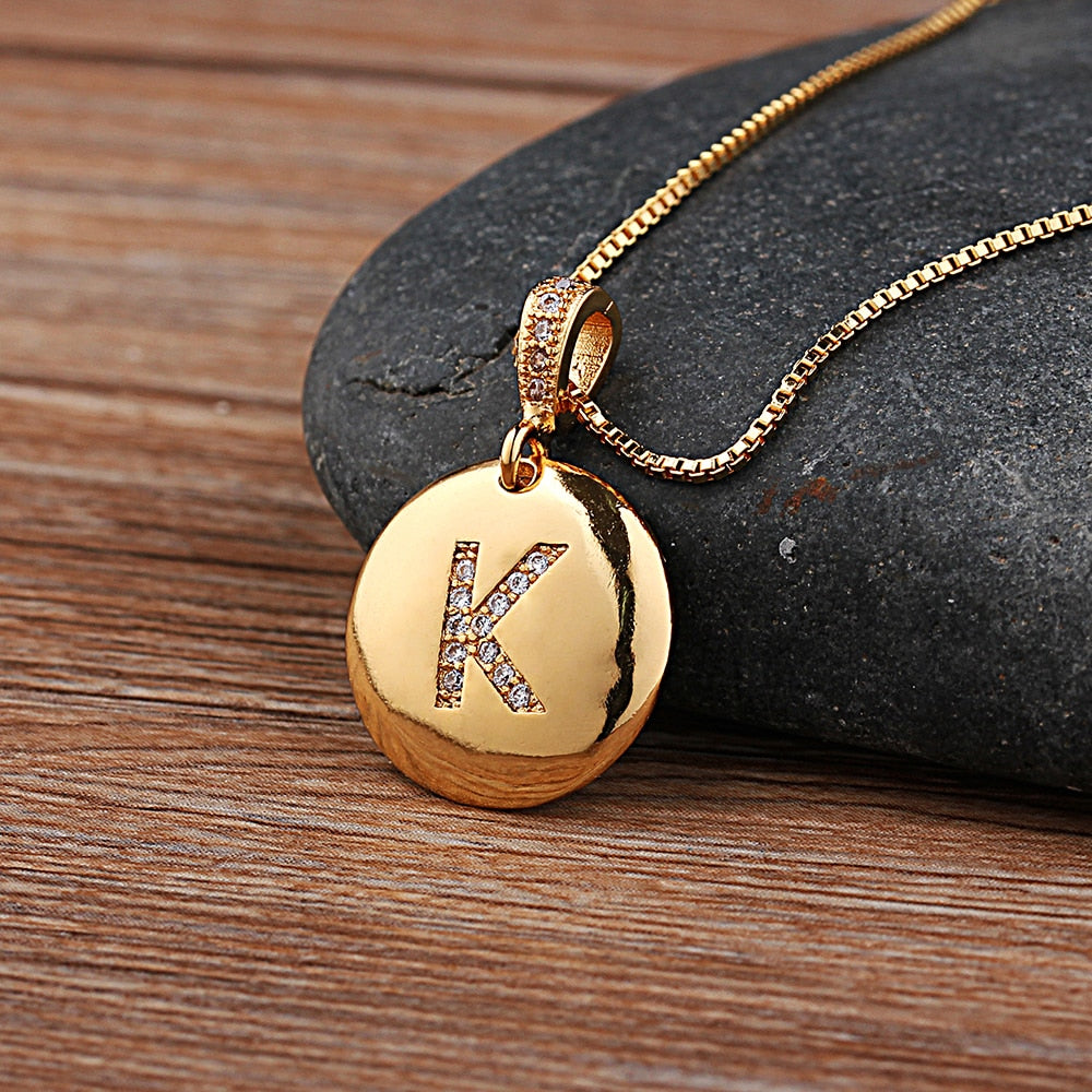 "Gold Special Initial Necklace" Quality Initial Letter A-Z Charm Pendant Necklace Jewelry