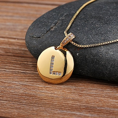 "Gold Special Initial Necklace" Quality Initial Letter A-Z Charm Pendant Necklace Jewelry