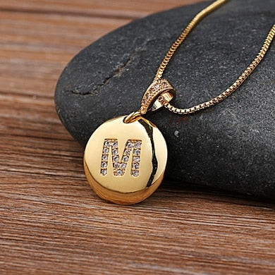 "Gold Special Initial Necklace" Quality Initial Letter A-Z Charm Pendant Necklace Jewelry