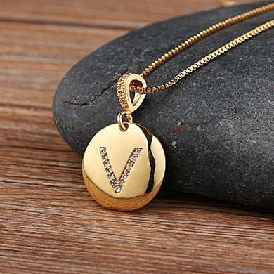 "Gold Special Initial Necklace" Quality Initial Letter A-Z Charm Pendant Necklace Jewelry