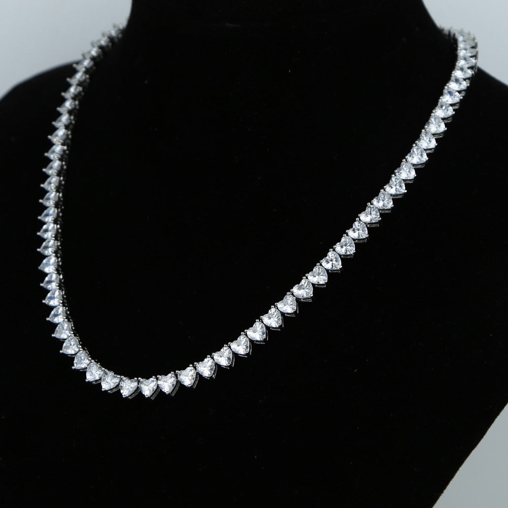 "Heart of Diamonds" Heart Shaped Iced Out Bling Fashion Jewelry
