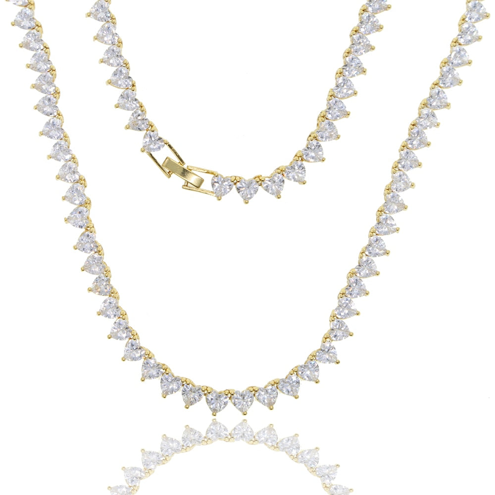 "Heart of Diamonds" Heart Shaped Iced Out Bling Fashion Jewelry