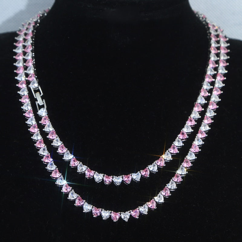 "Heart of Diamonds" Heart Shaped Iced Out Bling Fashion Jewelry