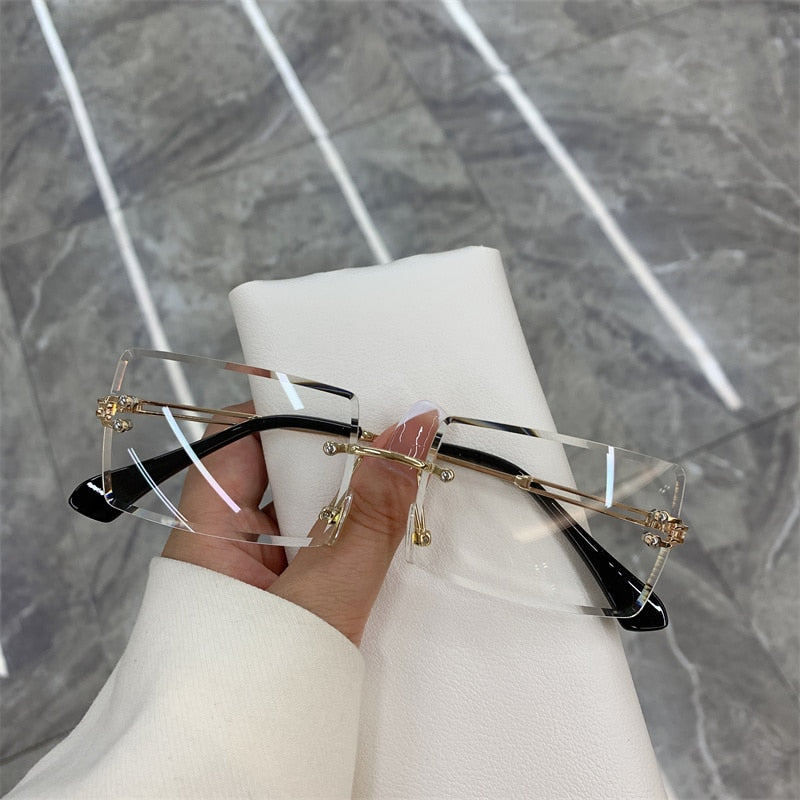 "SuperStar Chick" Vintage Fashion Rimless Frameless Shades