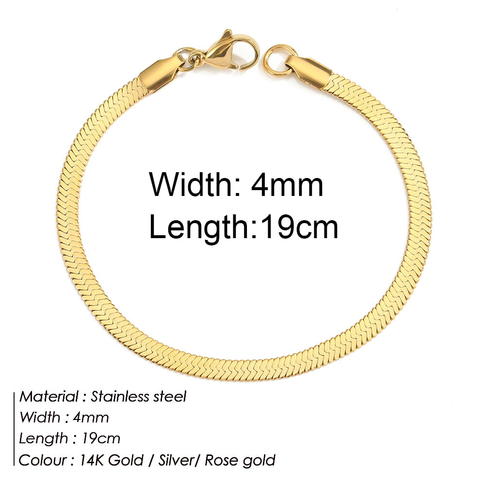 "Bermuda Gold Bracelet" Cuban Chain Bracelet Jewelry