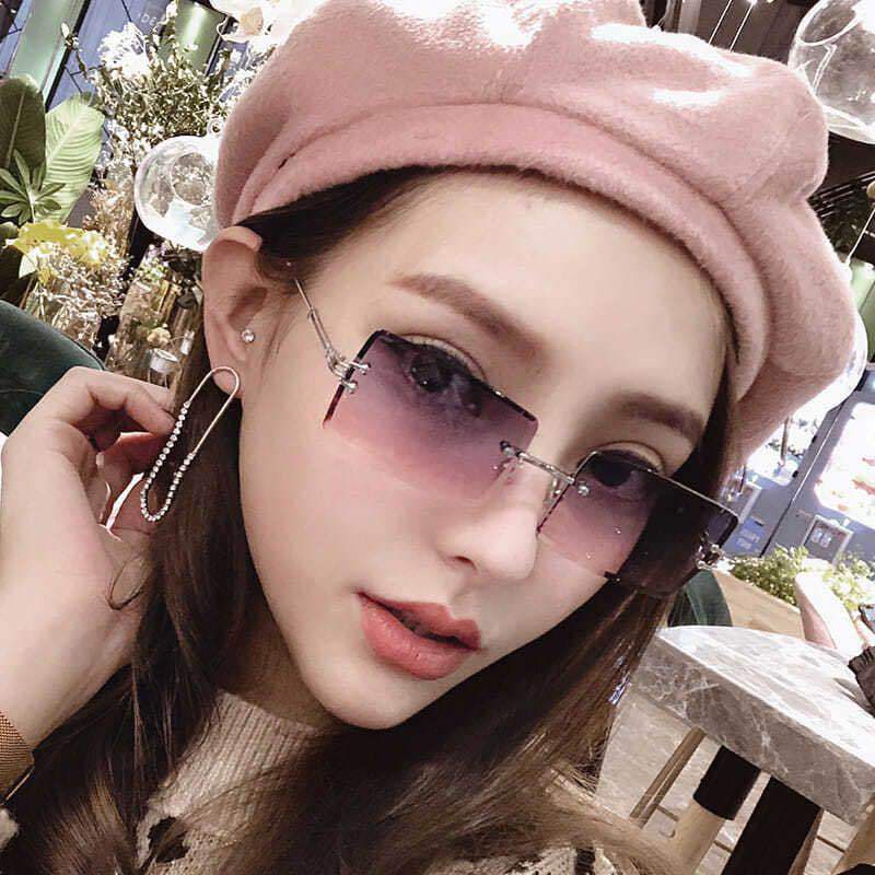 "SuperStar Chick" Vintage Fashion Rimless Frameless Shades