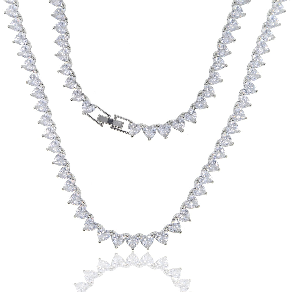 "Heart of Diamonds" Heart Shaped Iced Out Bling Fashion Jewelry