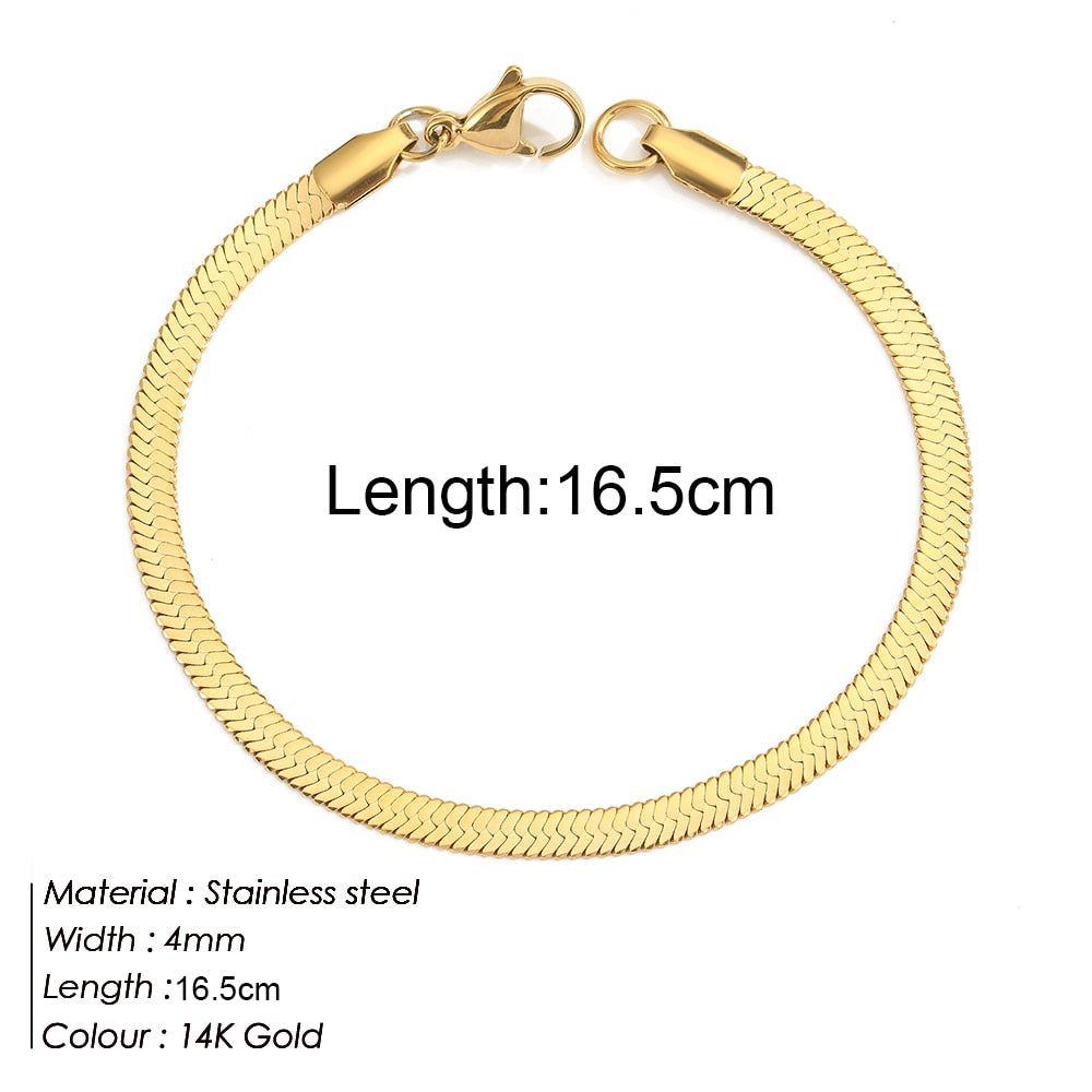 "Bermuda Gold Bracelet" Cuban Chain Bracelet Jewelry