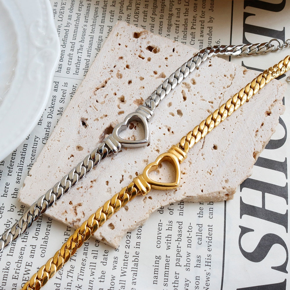 "Golden Goddess" Gold-Plated Luxury Love Heart-Shaped Jewelry