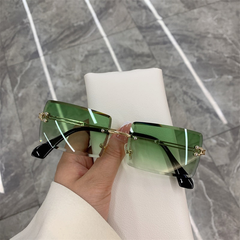 "SuperStar Chick" Vintage Fashion Rimless Frameless Shades
