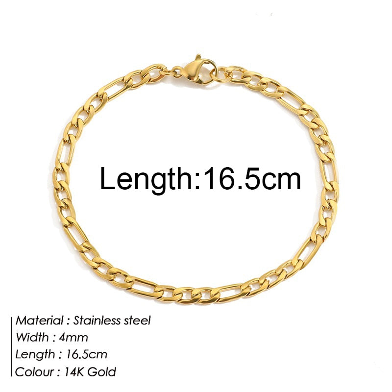 "Bermuda Gold Bracelet" Cuban Chain Bracelet Jewelry