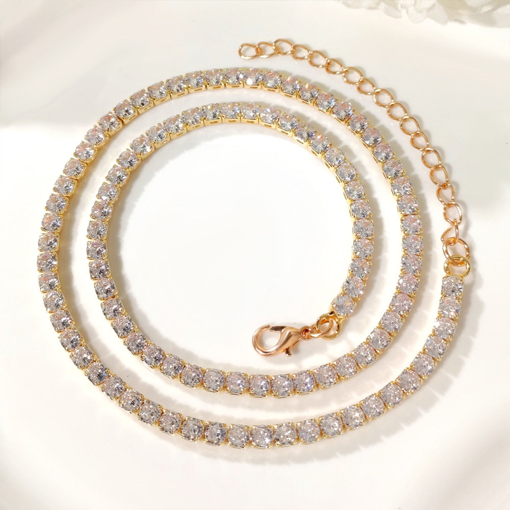 "Icee Initial Pendant & Chain" New Cursive Letter Intial Gold Silver Color CZ 26 Alphabet Icy Bling Pendant & Necklace