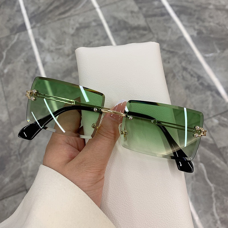 "SuperStar Chick" Vintage Fashion Rimless Frameless Shades