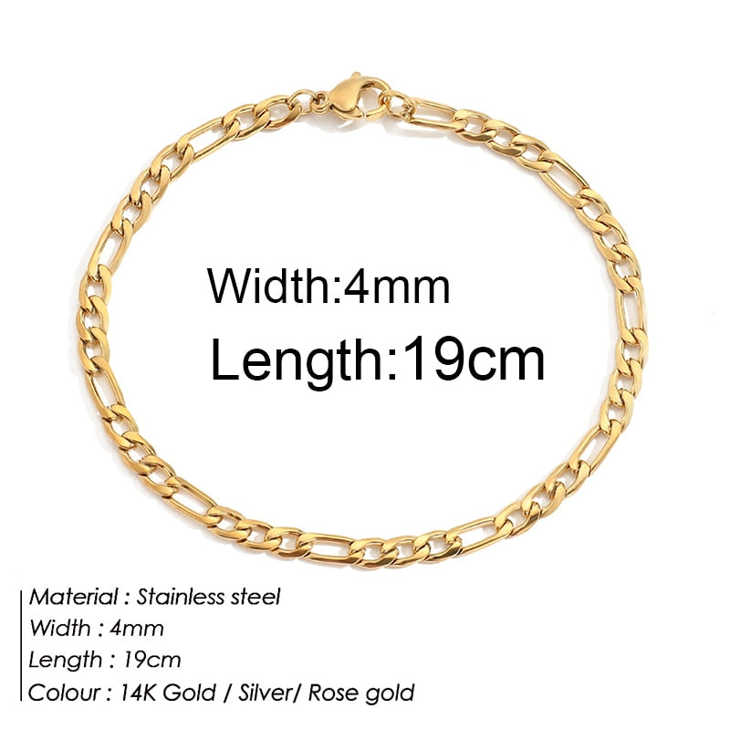"Bermuda Gold Bracelet" Cuban Chain Bracelet Jewelry