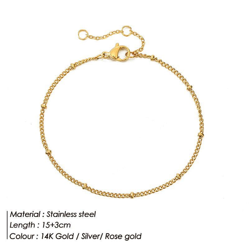 "Bermuda Gold Bracelet" Cuban Chain Bracelet Jewelry