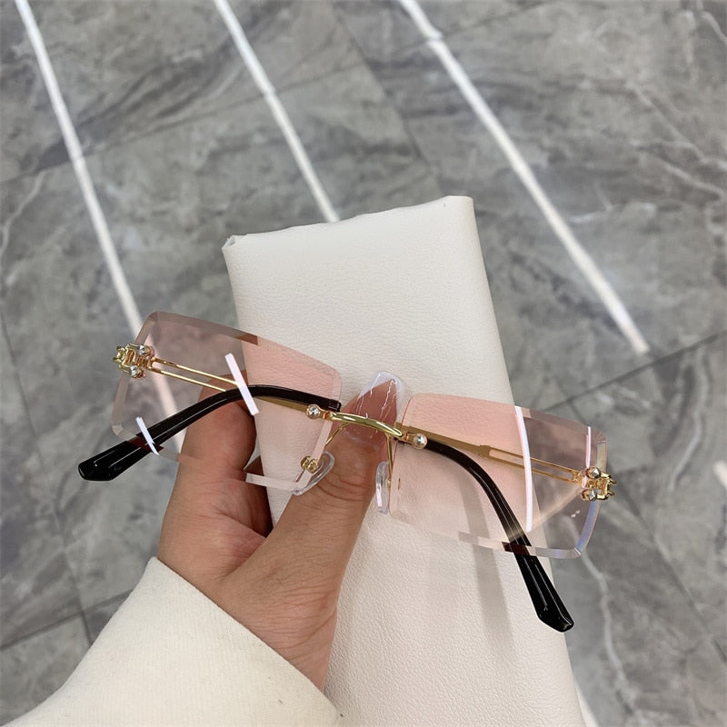 "SuperStar Chick" Vintage Fashion Rimless Frameless Shades