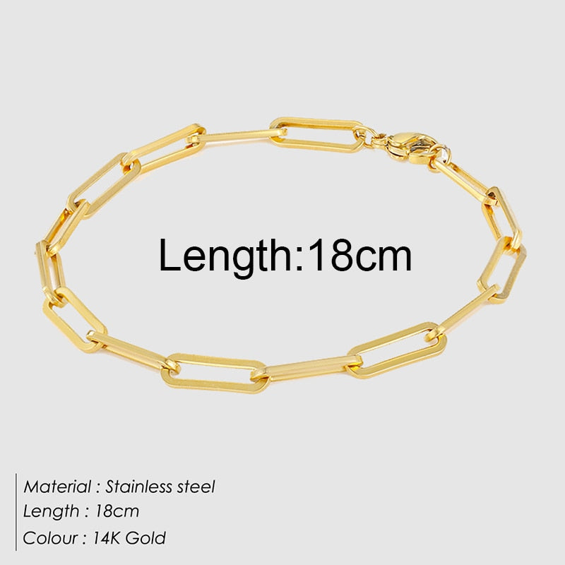 "Bermuda Gold Bracelet" Cuban Chain Bracelet Jewelry