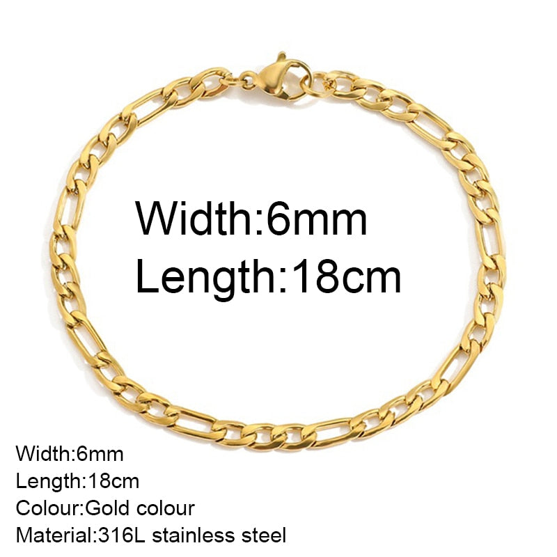 "Bermuda Gold Bracelet" Cuban Chain Bracelet Jewelry