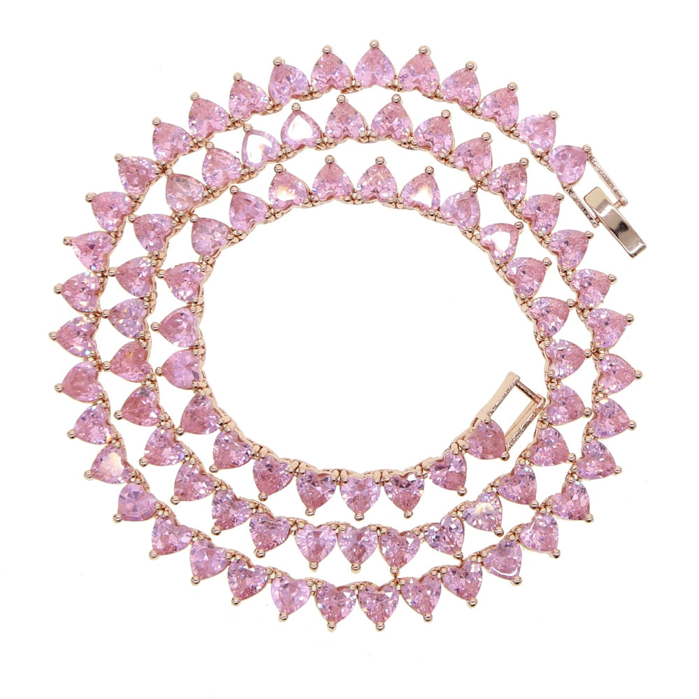"Heart of Diamonds" Heart Shaped Iced Out Bling Fashion Jewelry