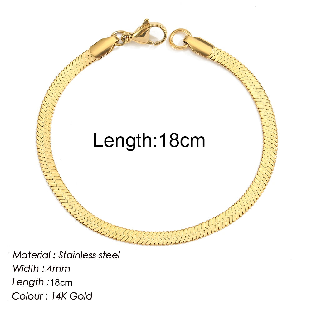 "Bermuda Gold Bracelet" Cuban Chain Bracelet Jewelry