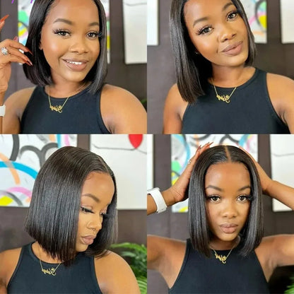 "Chrissy" Glueless Bob Transprent 4x4 Lace Closure Human Hair Wig