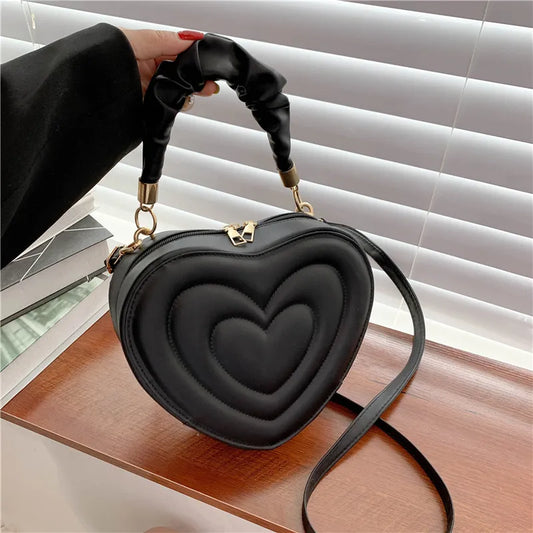 "LoveLee Heart Bag" Heart Shape Designer Crossbody Bag