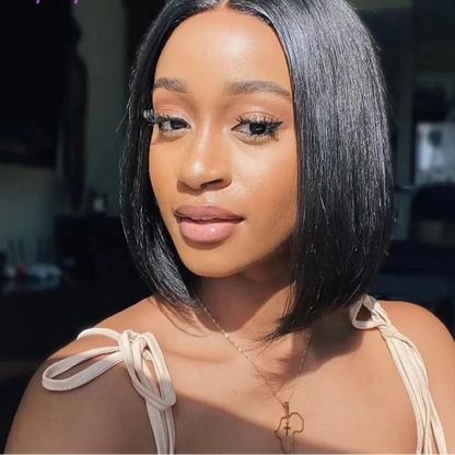 "Chrissy" Glueless Bob Transprent 4x4 Lace Closure Human Hair Wig