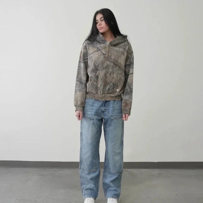 "The Cat Man" Camouflage Pattern Oversized Unisex Camo Hoodie