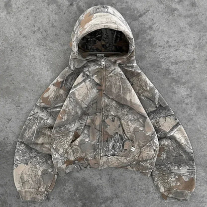 "The Cat Man" Camouflage Pattern Oversized Unisex Camo Hoodie
