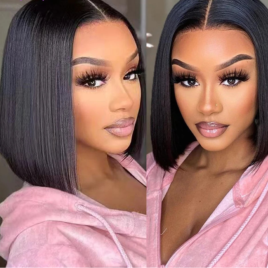 "Chrissy" Glueless Bob Transprent 4x4 Lace Closure Human Hair Wig