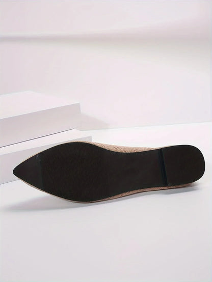 "Neicyy Flats" Solid Color Knitted Slip on Casual Ballet Flats