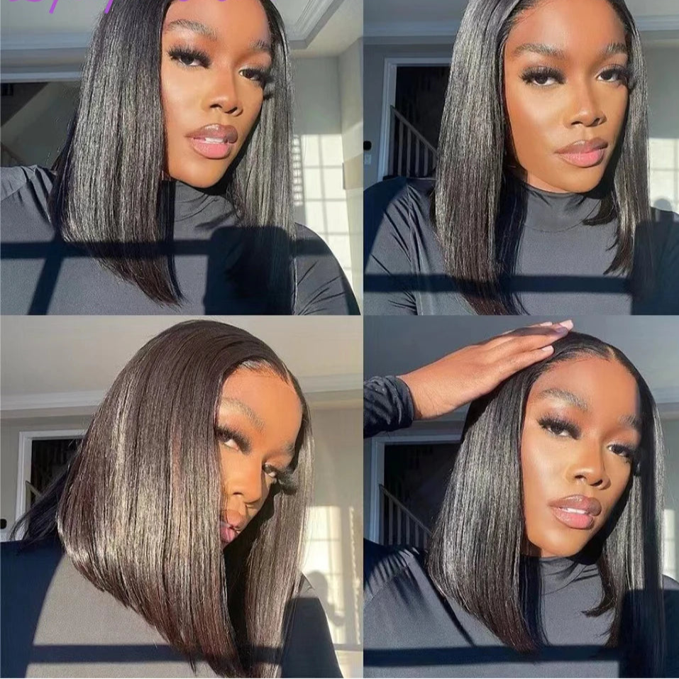 "Chrissy" Glueless Bob Transprent 4x4 Lace Closure Human Hair Wig