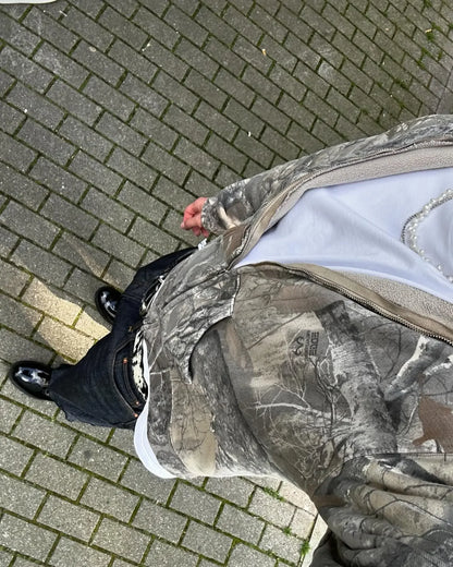 "The Cat Man" Camouflage Pattern Oversized Unisex Camo Hoodie